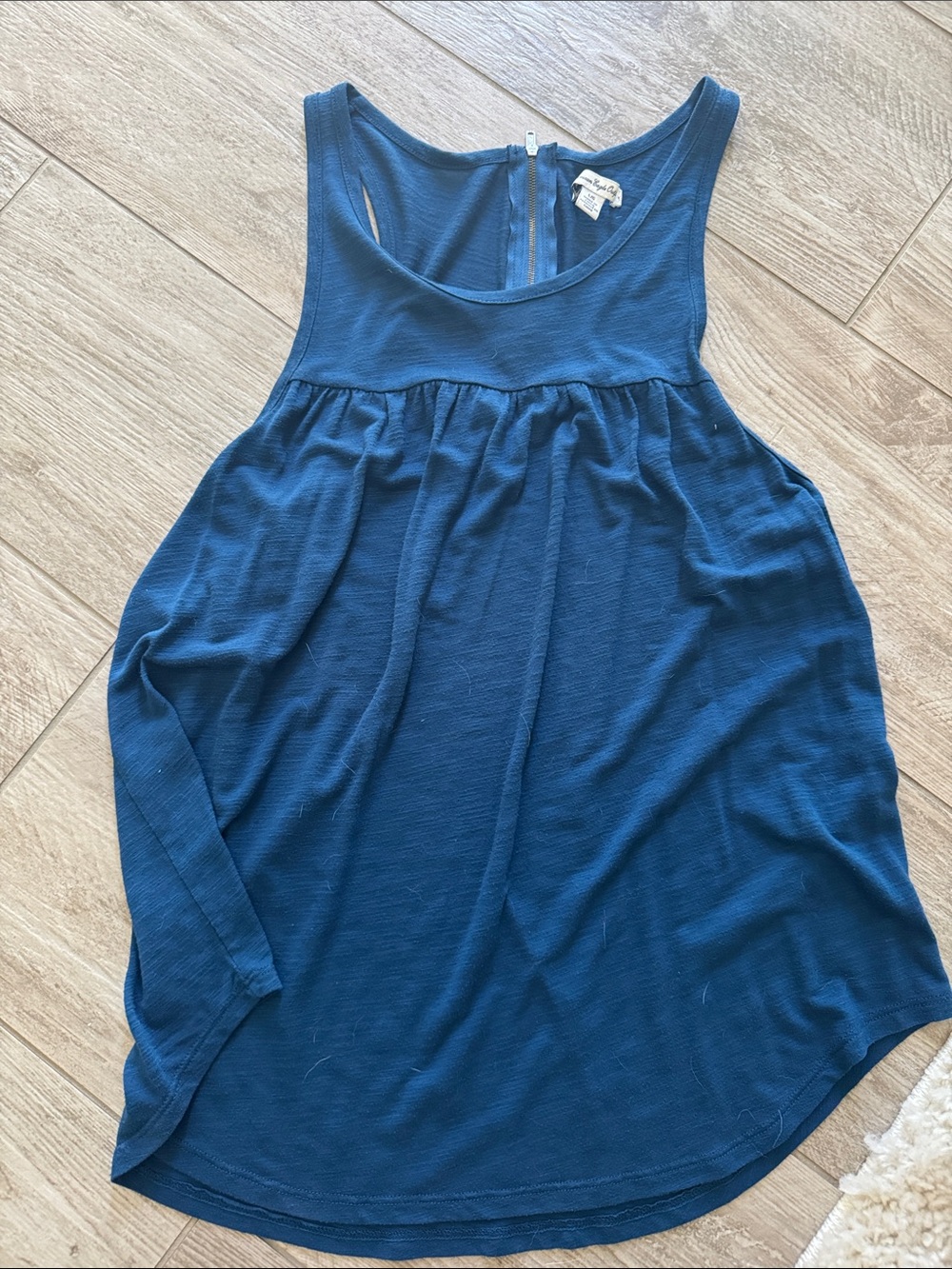 Maeve Blue Gathered Racerback Tank
